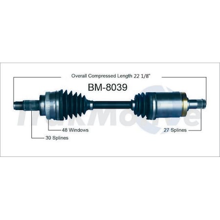 Surtrack Axle Cv Axle Shaft, Bm-8039 BM-8039